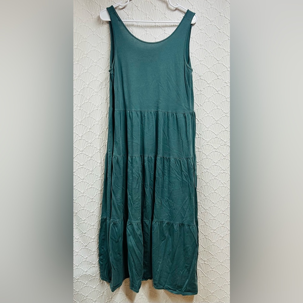 J. Crew Teal Tiered Maxi Dress